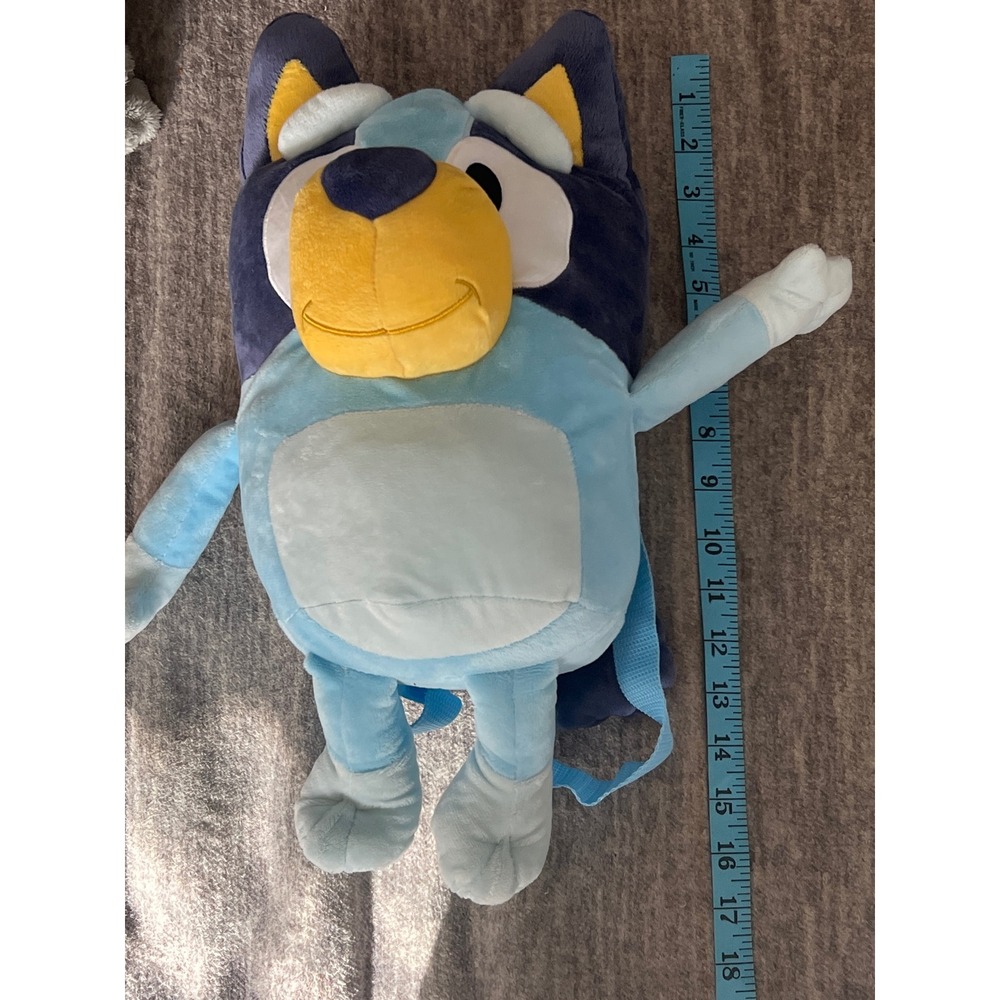 Bluey Plush Backpack Kids Fun Blue Dog Character Bag Accessory Innovations NWT - Picture 5 of 7